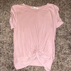 Baby pink right crop top